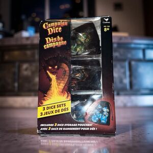 NIB Spin Masters Campaign Dice for Role-Playing Games 3 sets of 7 with Storage P